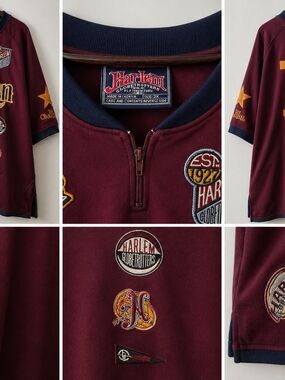 Vintage Harlem Globetrotters FUBU Jersey 3X Maroon 1/4 Zip Pullover Shirt #36
